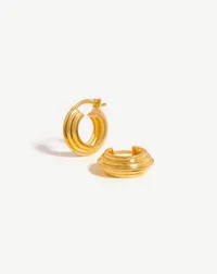 Lucy Williams Mini Ridge Hoop Earrings, Was £79, Now £59.25 ($77.25) | Missoma