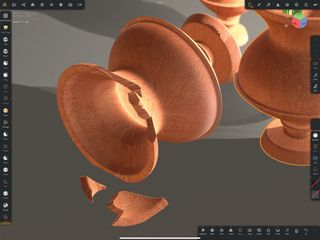 Using the Lathe tool in Nomad Sculpt to make pottery