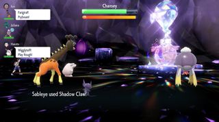 Pokémon Scarlet and Violet Tera Raid battle Chancey Ghost type