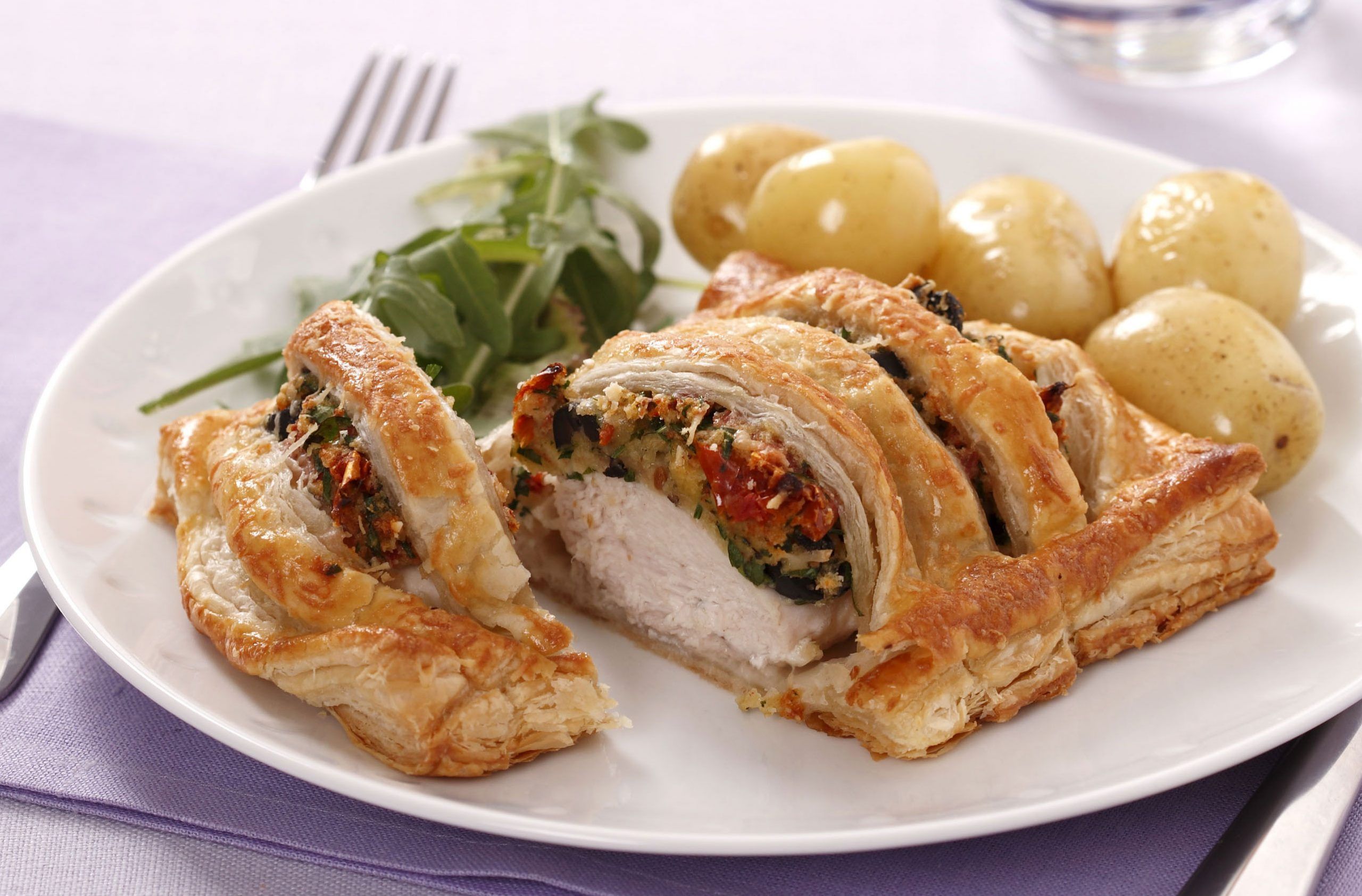 Mediterranean chicken parcels recipe