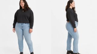 Best jeans for curvy women from Levi's include these light wash jeans