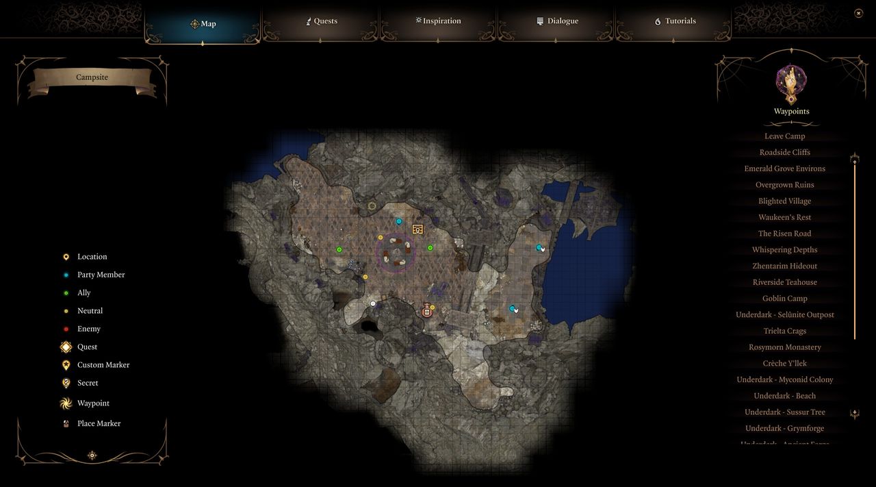 Baldur's Gate 3 Gauntlet of Shar camp