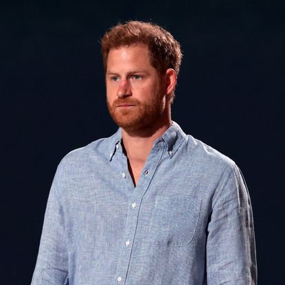 Prince Harry speaks onstage during Global Citizen VAX LIVE