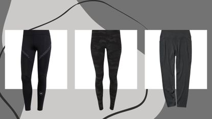 A collection of the best black gym leggings, including picks from Nike, Sweaty Betty, and Uniqlo