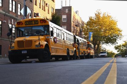 School buses in Brooklyn