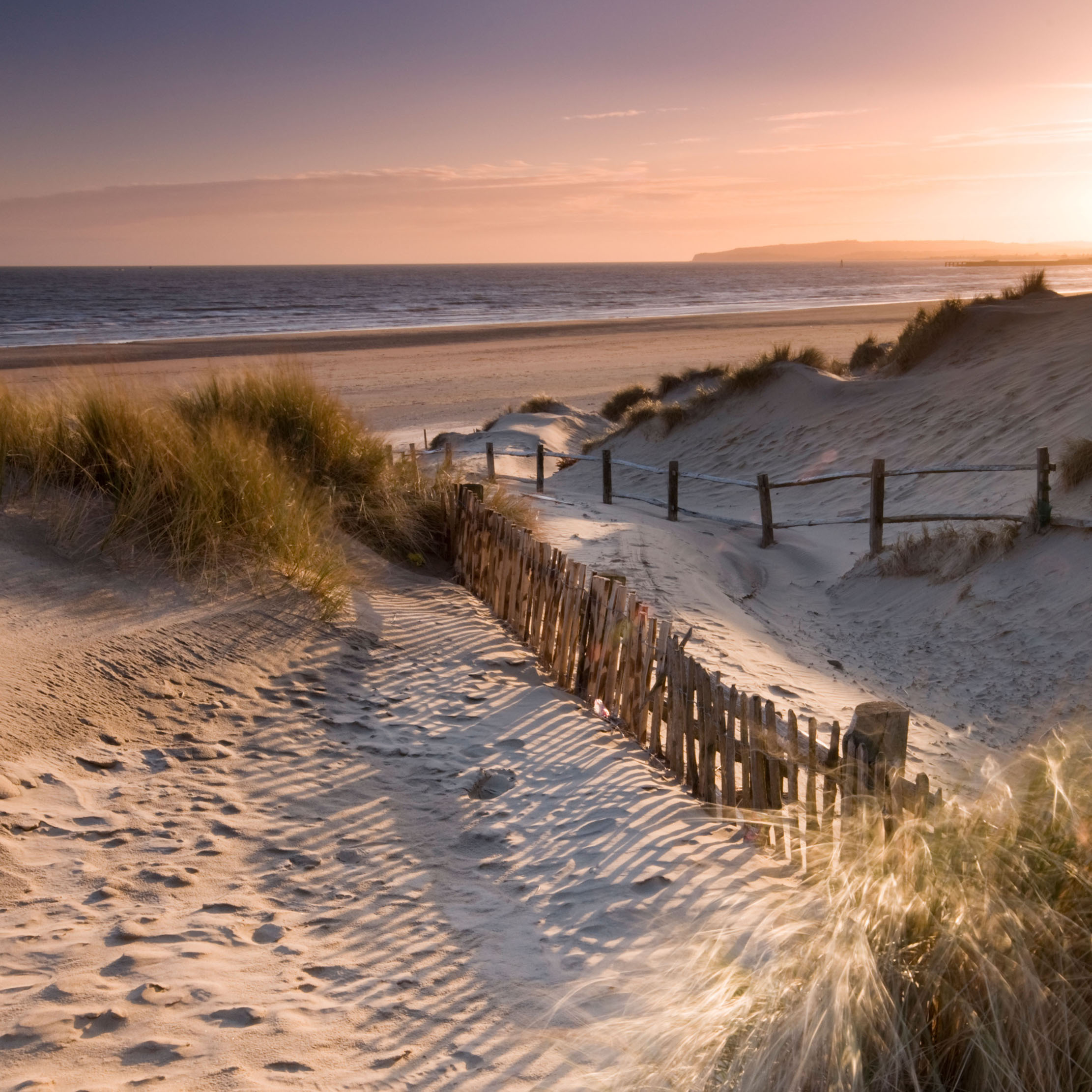 Sunset, Camber Sands, East Sussex.