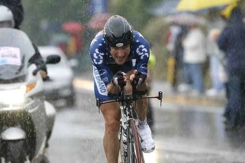 David Zabriskie (Team CSC) was the early TT leader.