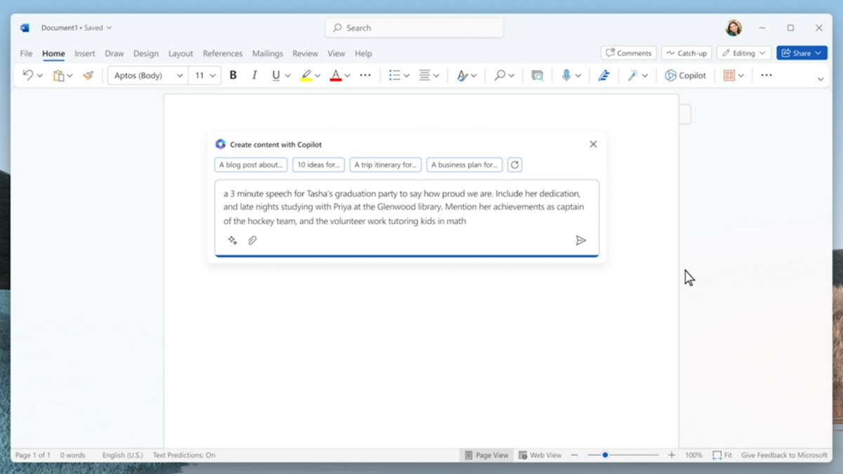 Microsoft Copilot For Word