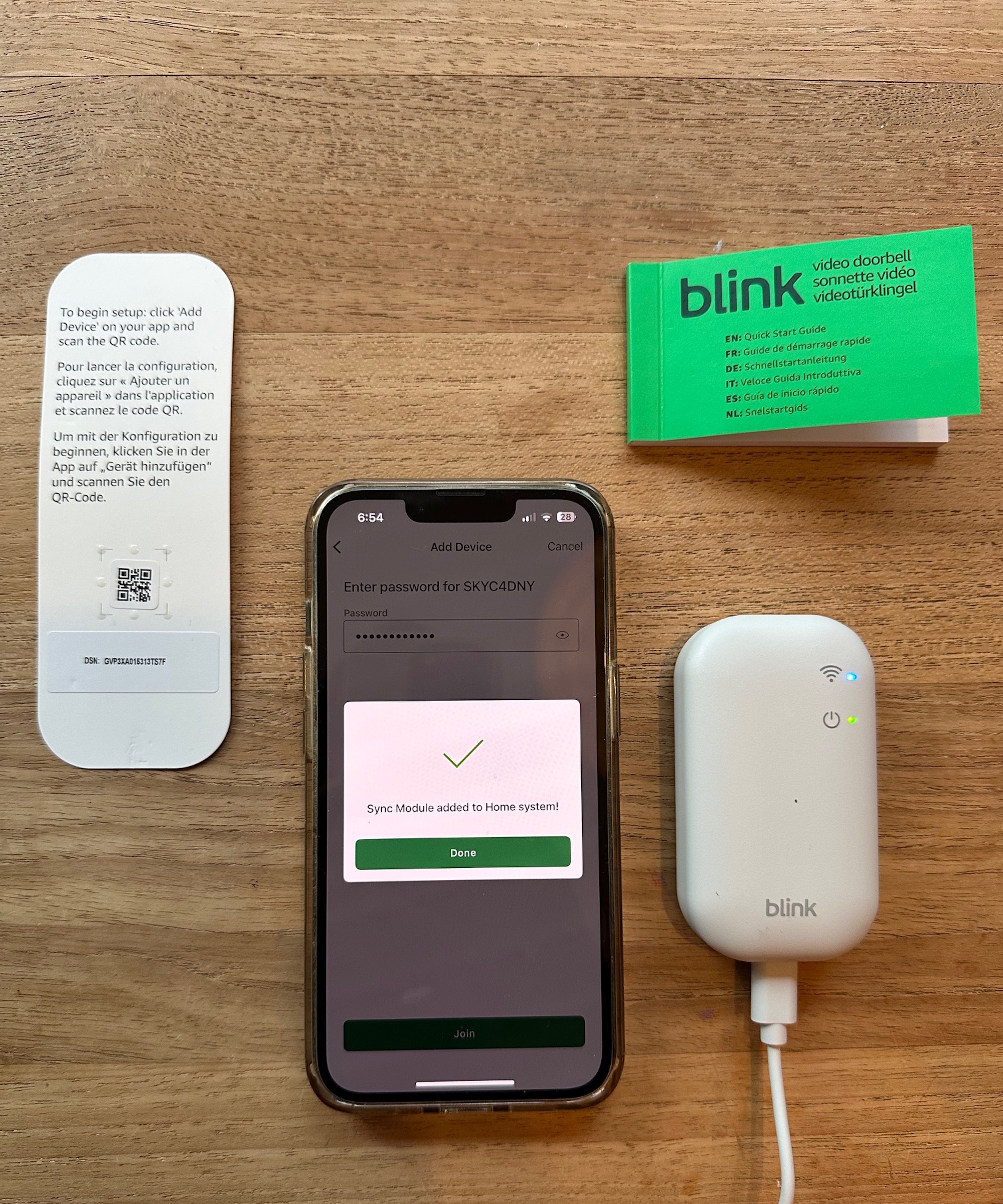 iphone showing Blink video doorbell app