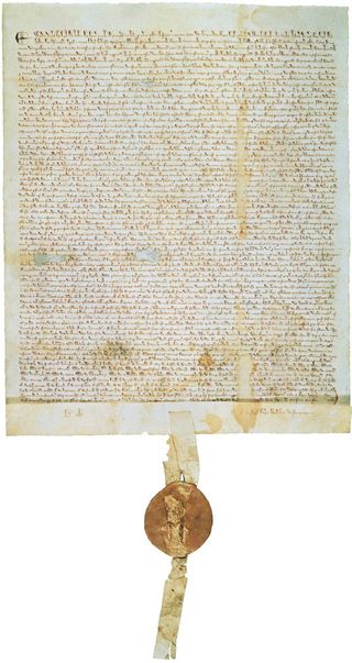 A copy of the Magna Carta.