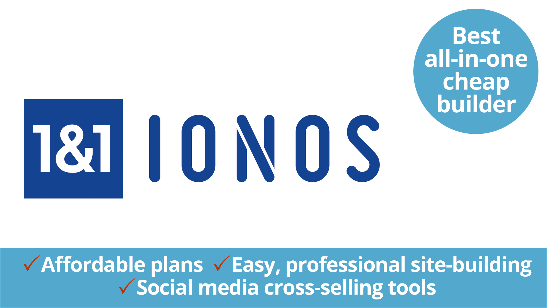 1&1 IONOS logo and guide info