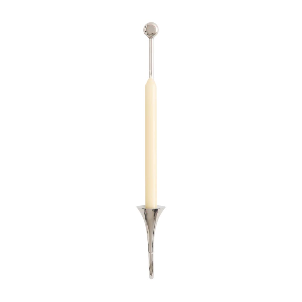 Silver-Colored Metal Wall Sconce