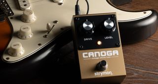 The Strymon Canoga is a simple two-knob silicon fuzz and is part of the digital effects brand's Series A analogue range.