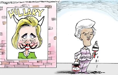 Political cartoon U.S. Hillary Clinton Donna Brazile DNC