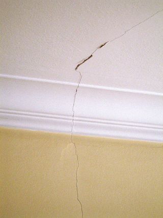 cracks in the walls of a house