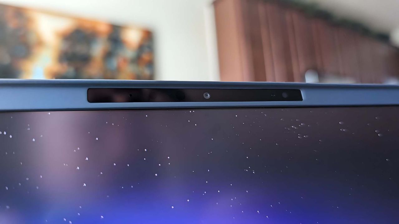Closeup of the Alienware Area-51 16 Gaming Laptop camera.