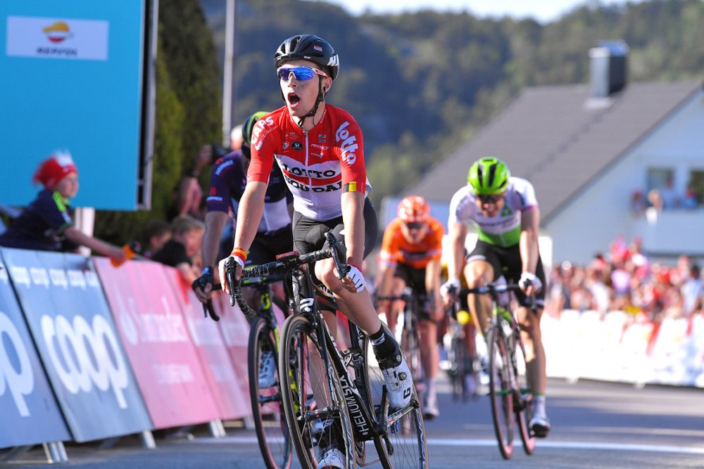 Bjorg Lambrecht (Lotto Soudal) wins the final stage at Tour des Fjords