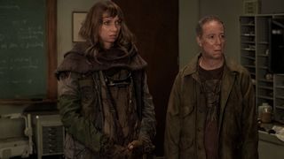 Stuart and Denise in the post-apocalyptic world