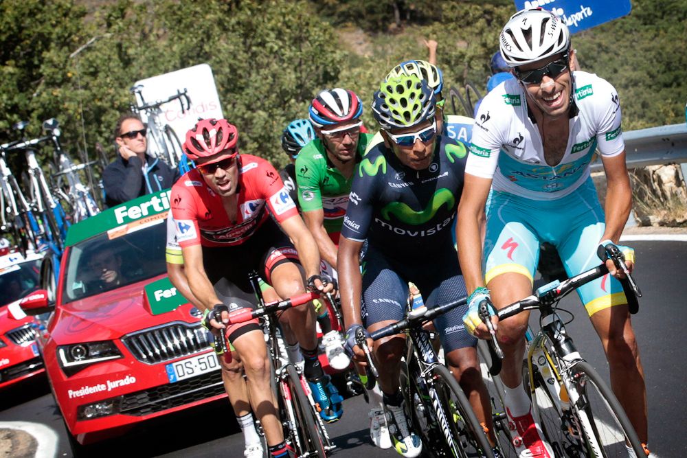 Dumoulin watches as Astana powers on the front.