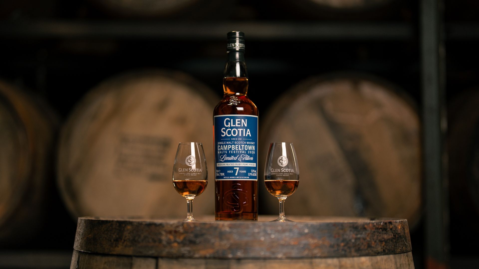 an image of the new bottle of Glen Scotia seven year old whisky 