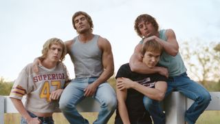 Harris Dickinson, Zac Efron, Stanley Simmons and Jeremy Allen White in The Iron Claw