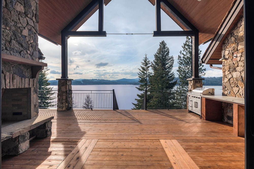 The view from a lake home.