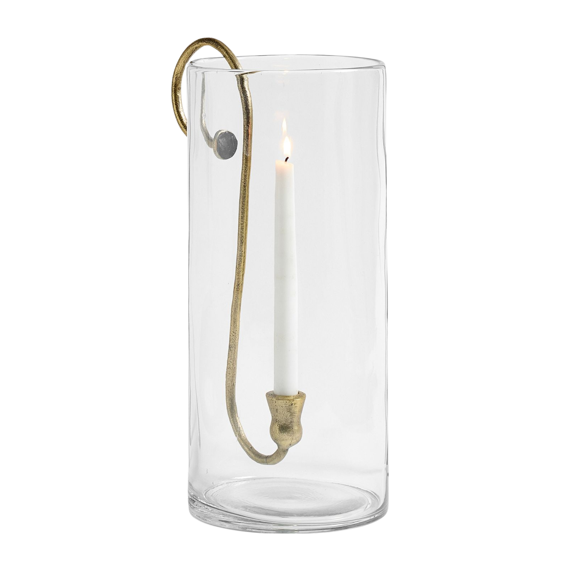 a glass candle holder 