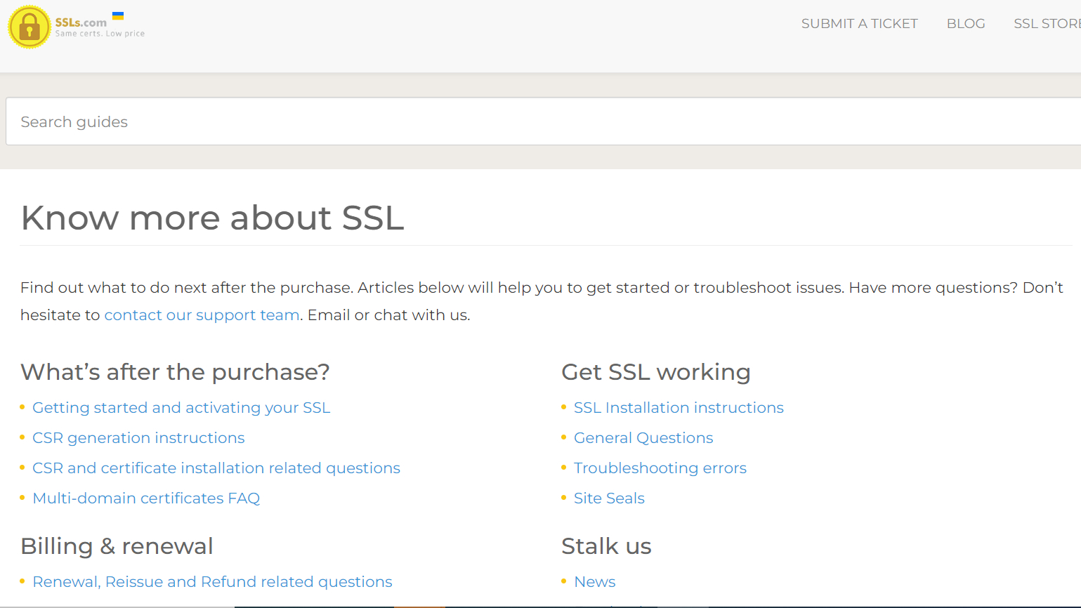 SSLs.com customer support
