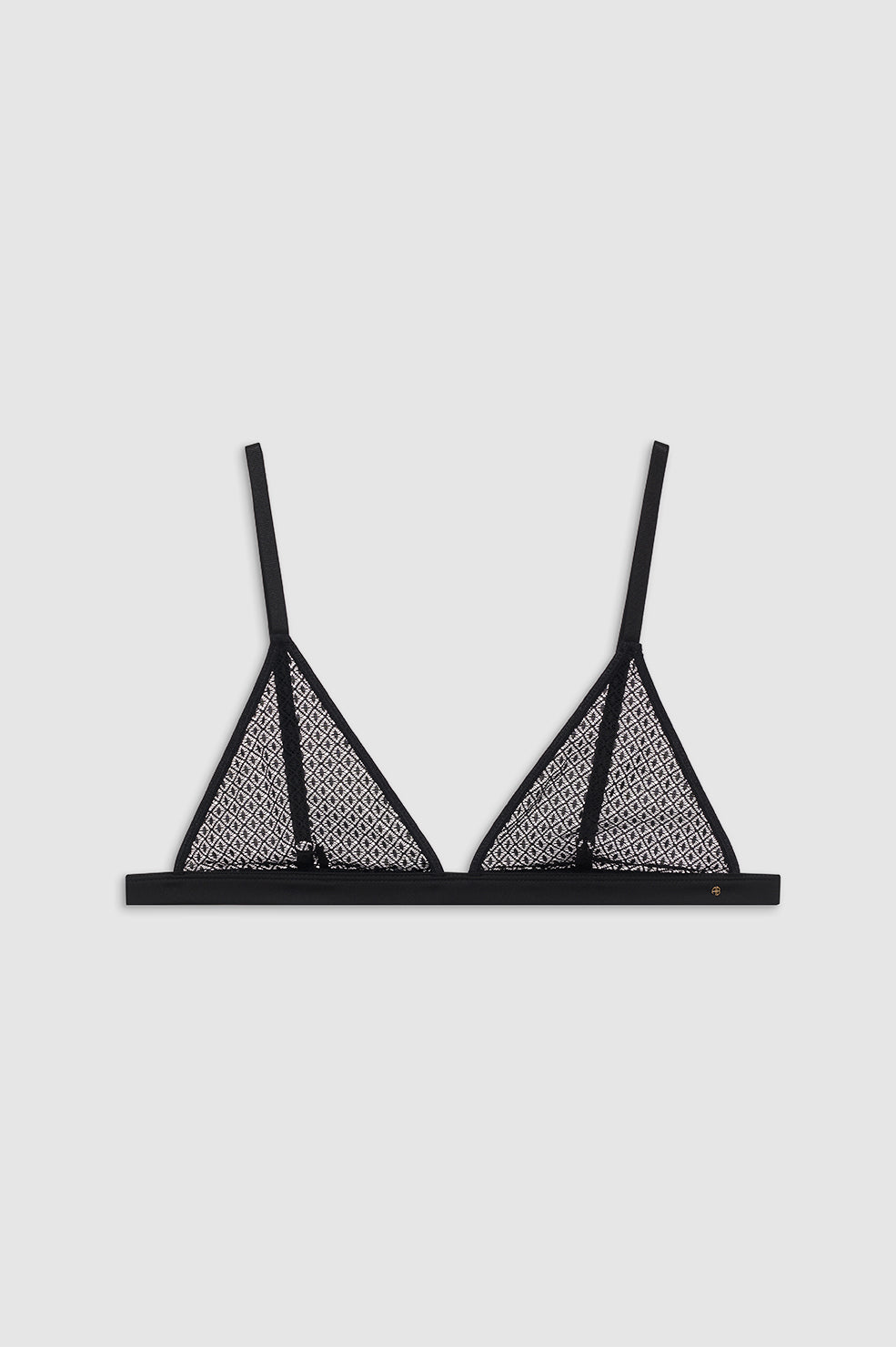 Eldra Bralette - renda geométrica negra