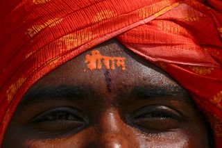A Hindu devotee.