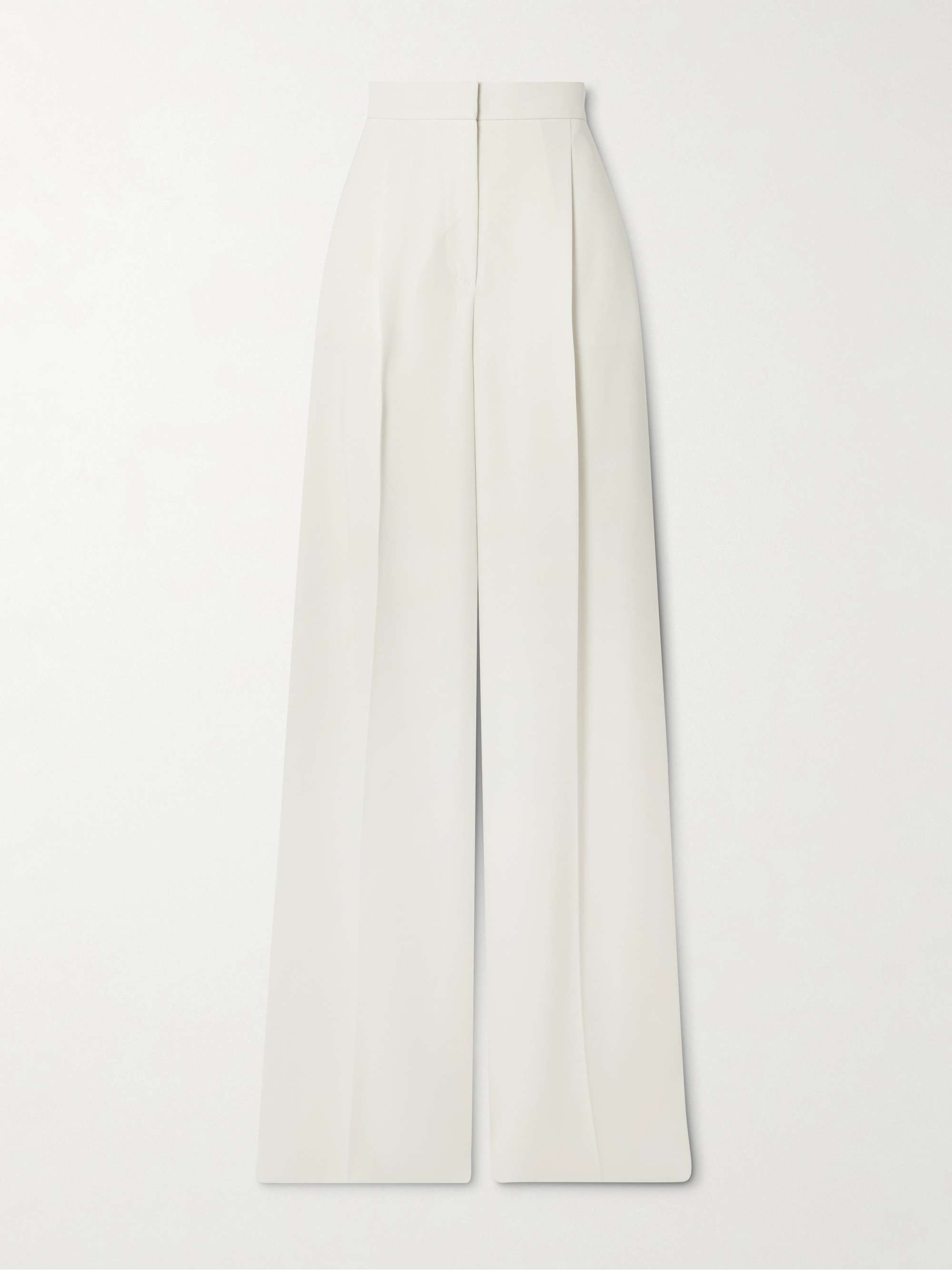 Manetta Pleated Cady Wide-Leg Pants
