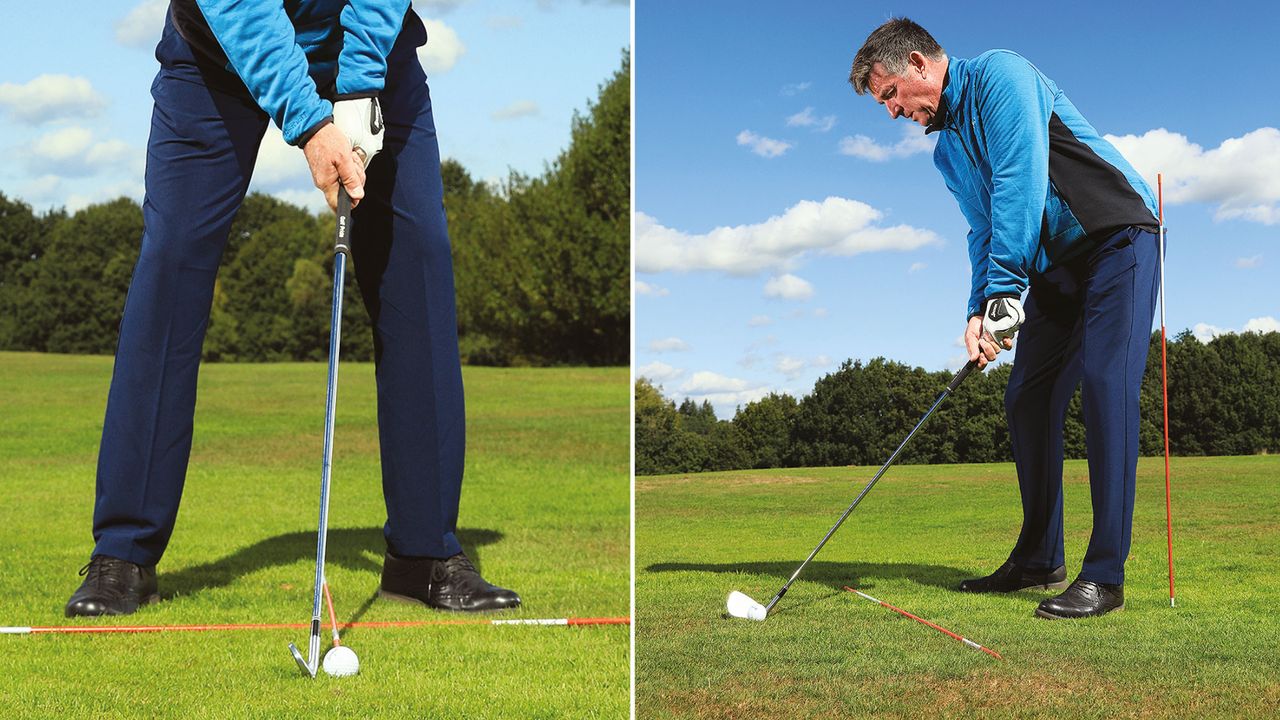 Clive Tucker demonstrates a few drills for golfers to try to help them stop fatting and thinning the golf ball