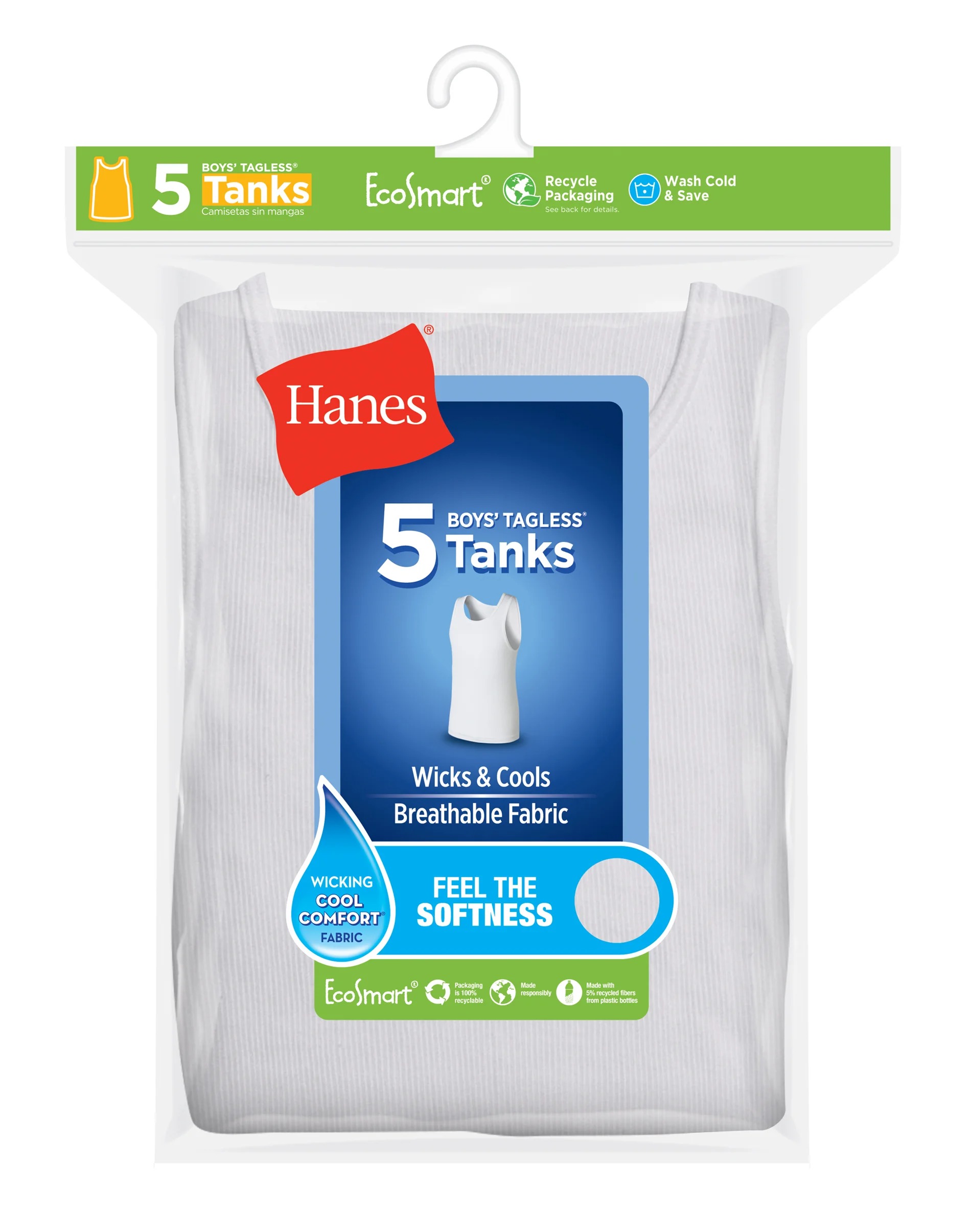 Hanes, Boys' Ecosmart Tank Tops