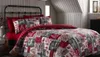 Happy Linen Co Christmas Patchwork Red Double Reversible Duvet Cover Bedding Set