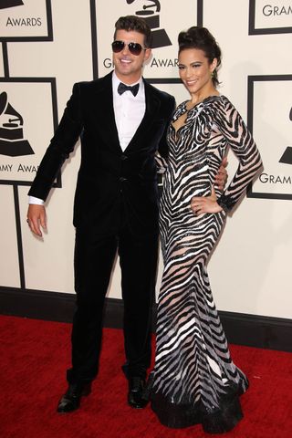 Robin Thicke And Paula Patton At The Grammys 2014