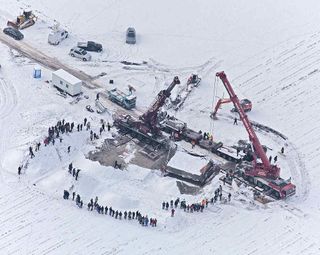 The December 2010 excavation of the 88-ton Keltenblock.