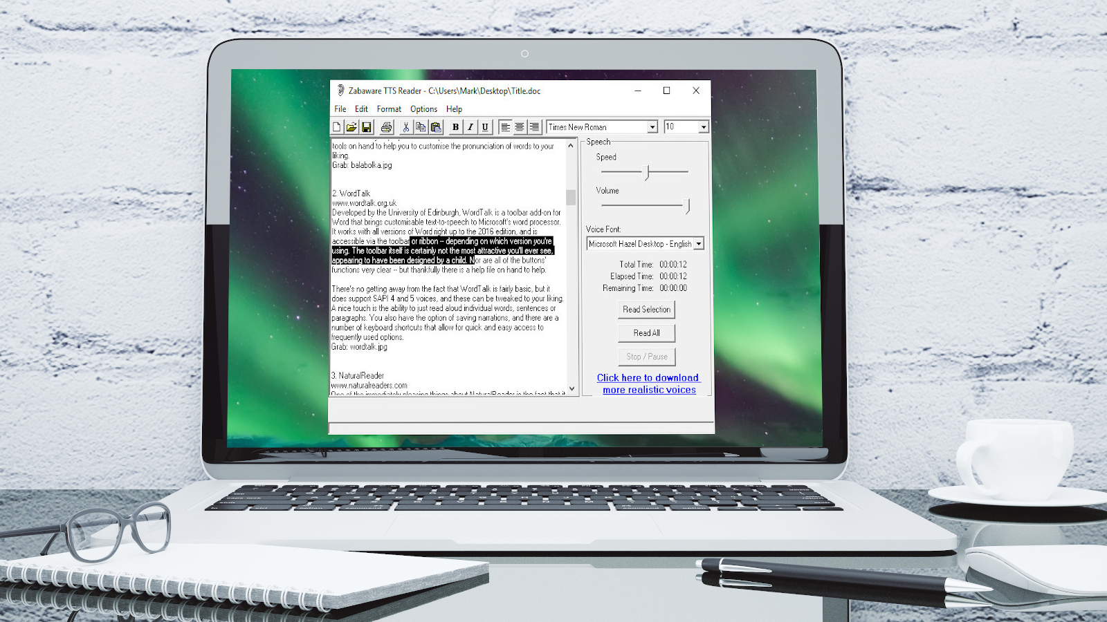 text to speech software freeware