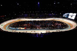 The Ahoy Velodrome during the Rotterdam 6 Day Cycling at Ahoy Rotterdam on January 5, 2013 in Rotterdam, Netherlands.