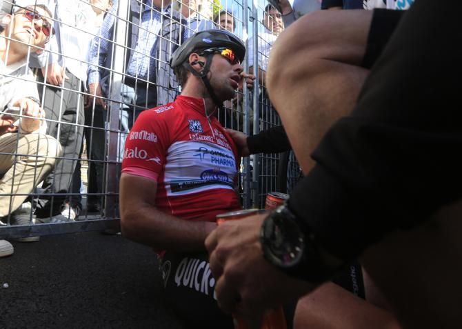 Mark Cavendish after winning at the Giro d'Italia