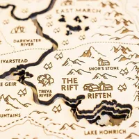 Skyrim laser-cut map: Detailed world maps ($50 - $300+)