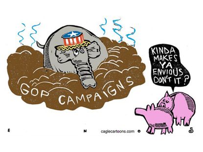 Political cartoon GOP campaign midterm election