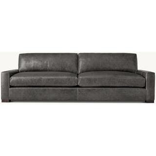 gray leather sofa