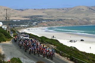 The views across the beach at the 2023 Women's Tour Down Under
