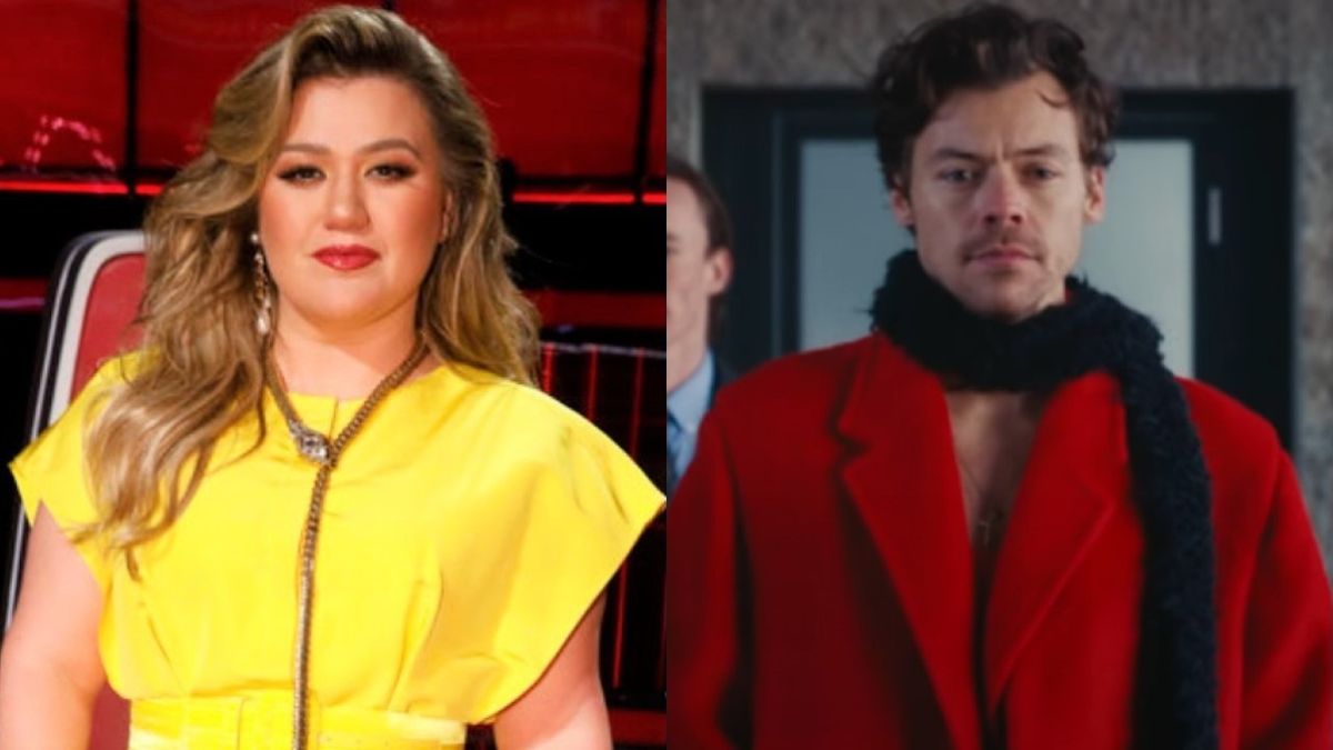 Kelly Clarkson on The Voice, Harry Styles in &quot;As It Was&quot; music video.