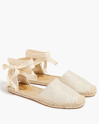 D'orsay Lace-Up Espadrilles