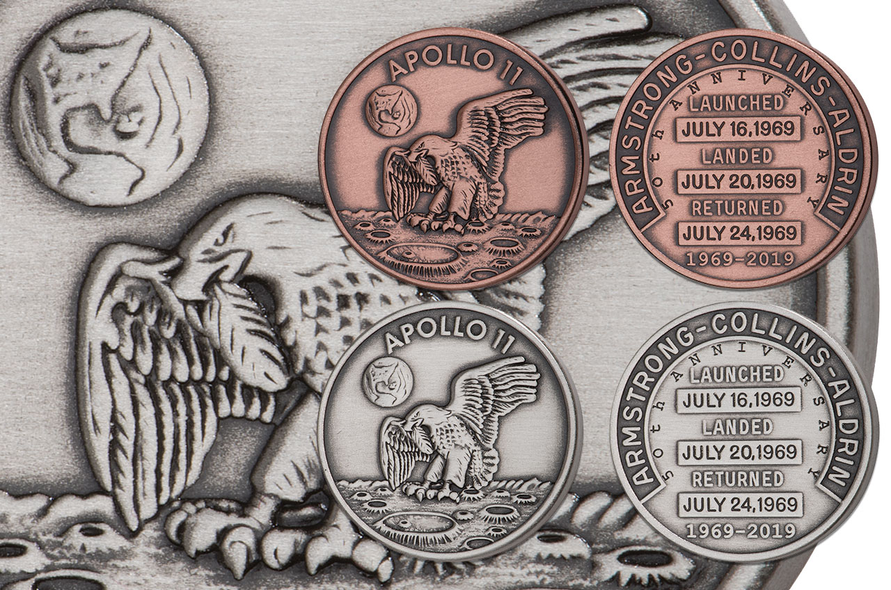 apollo 11 robbins medallions 50th