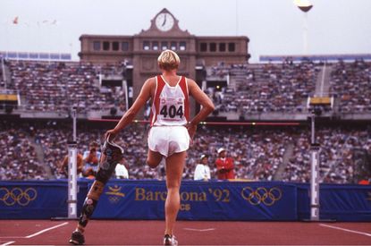  A competitor at the 1992 Summer Paralympics in Barcelona