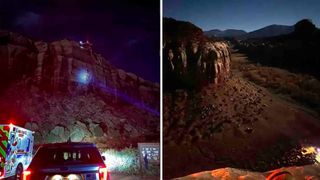 San Juan County Search and Rescue team assist a hiker with his knee wedged into a crack in the rock for 12 hours in Indian Creek copy