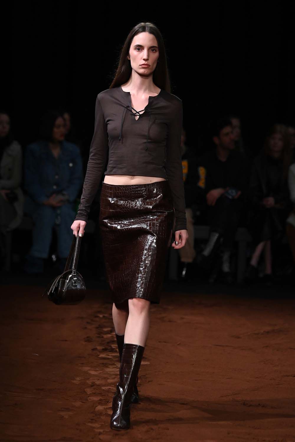 on the runway at London Fashion Week AW23
