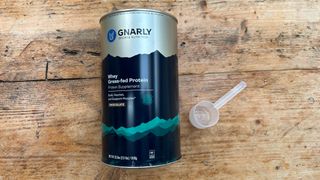 Tub of Gnarly Sports Nutrition Grass-Fed Whey protein powder